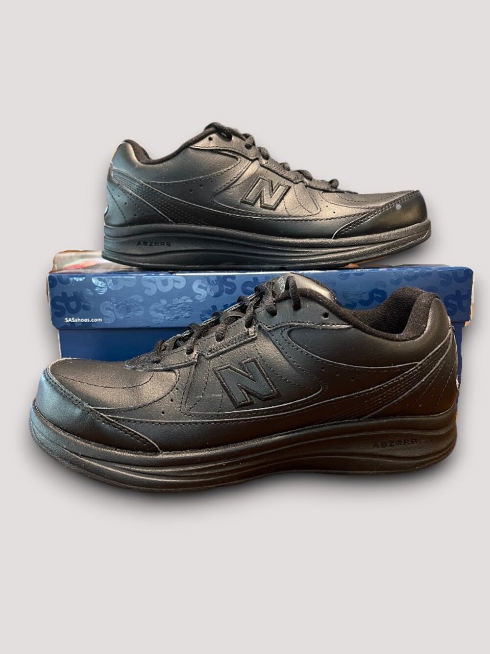 New Balance 577 Walking Shoes Men's 8 4E X-Wide Black Leather (Fits W9.5 XW)